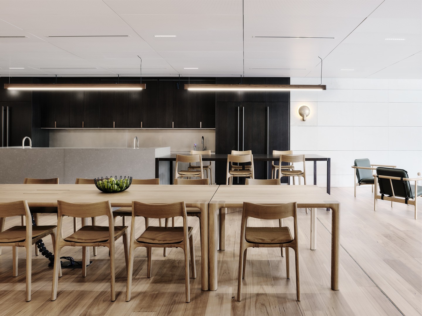 Amenity space at the Australian Embassy tenant fit-out