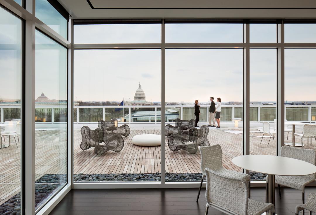 interior tenant fitout view looking at the US Capitol Building