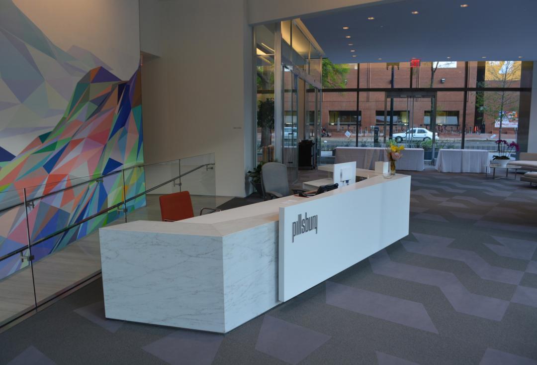 Pillsbury Winthrop Shaw Pittman LLP tenant fit-out interior lobby