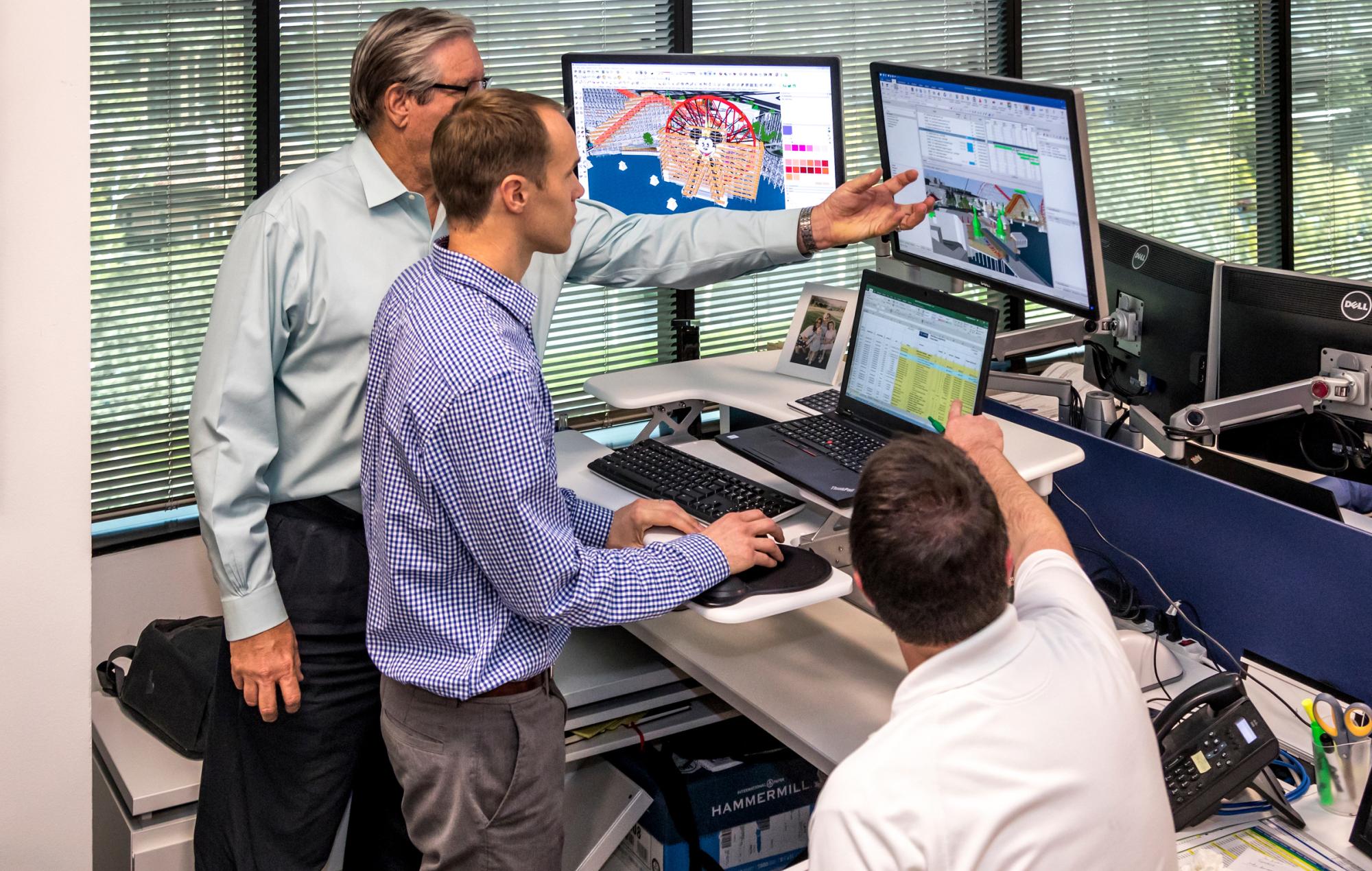 Clark Construction experts work together on project development