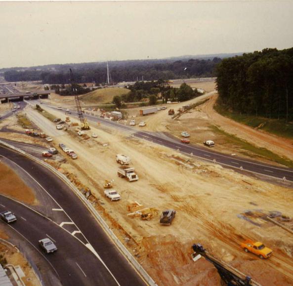 old photo of a Shirley Contracting company project