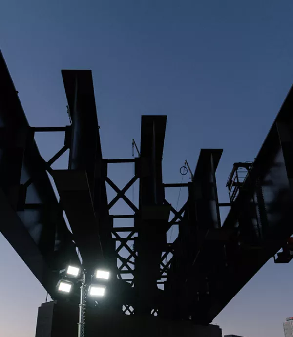 Shirley installed 10 massive girders across interstate 495