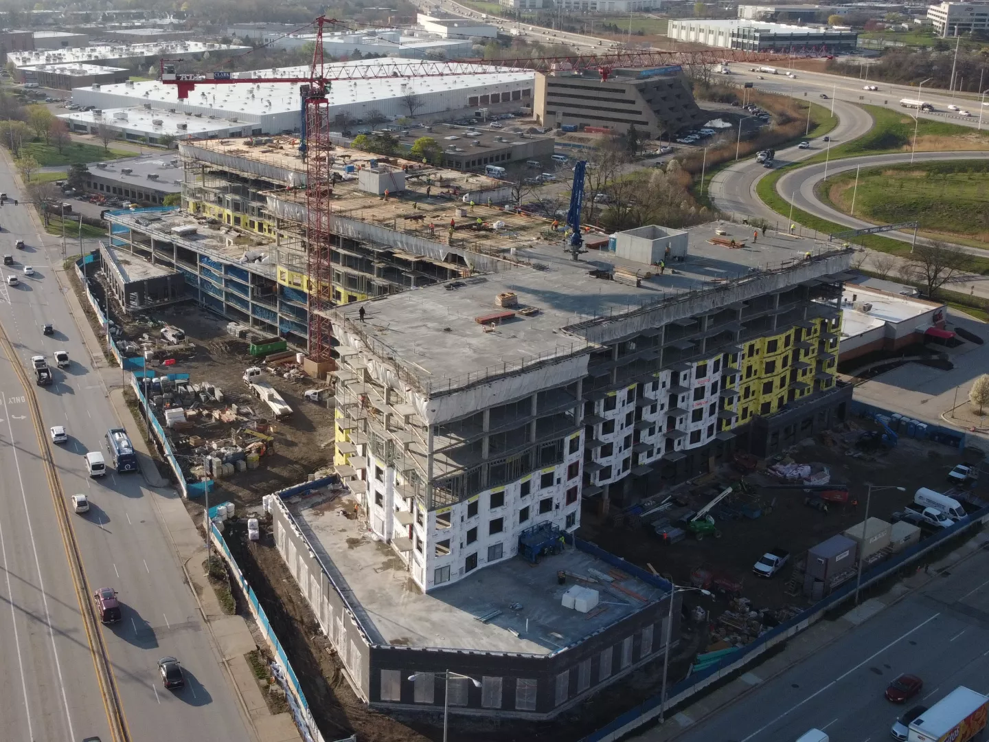 Aerial shot of Arlington Heights