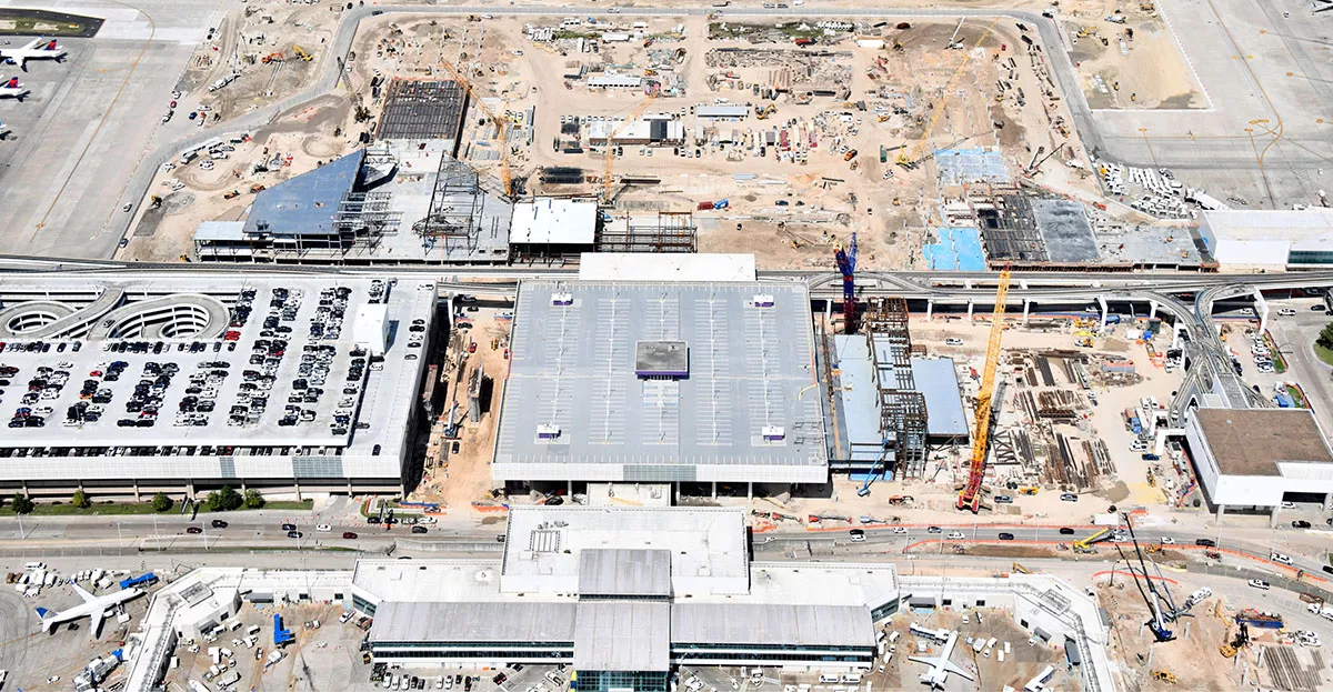 aerial view of IAH airport