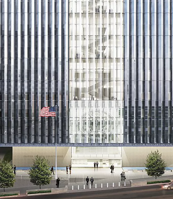 Clark's LA Courthouse Team Unveils 'Floating' Cube