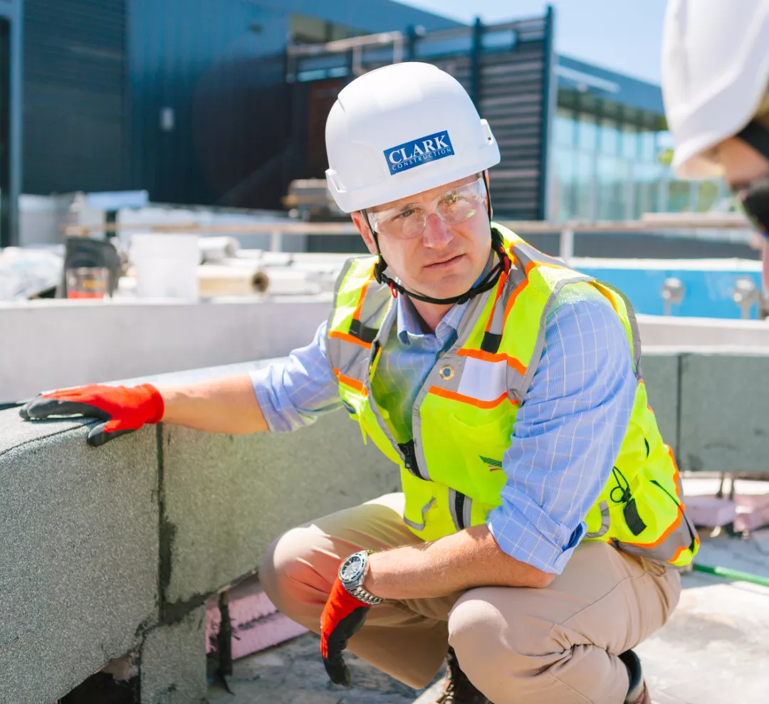 Emplyoee on site at O Street project