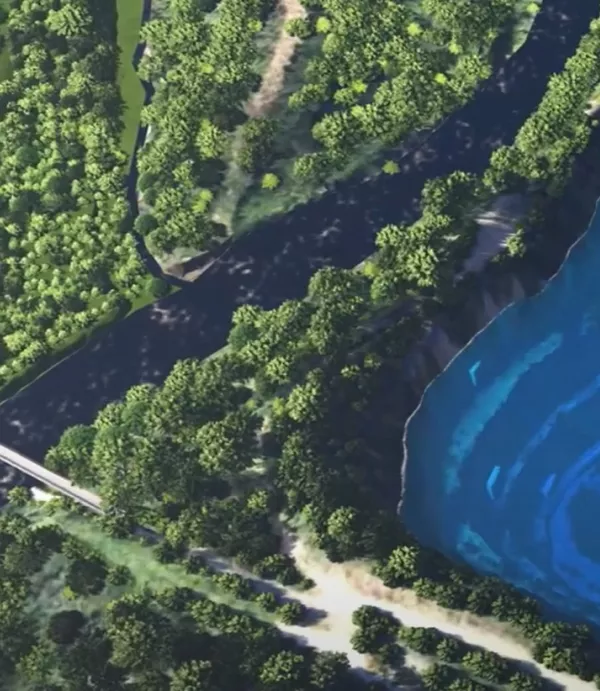 Milestone Reservoir Birds Eye