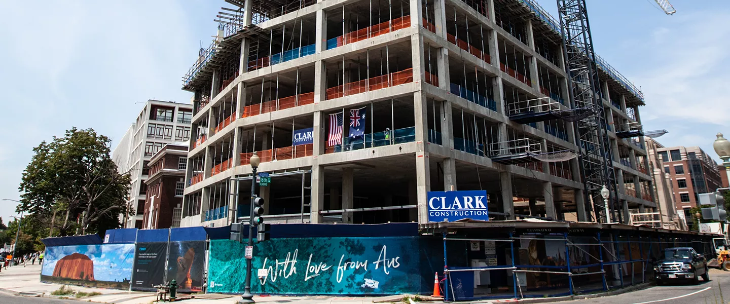 New Australian Embassy Tops Out in Downtown DC, One Step Closer to Completion